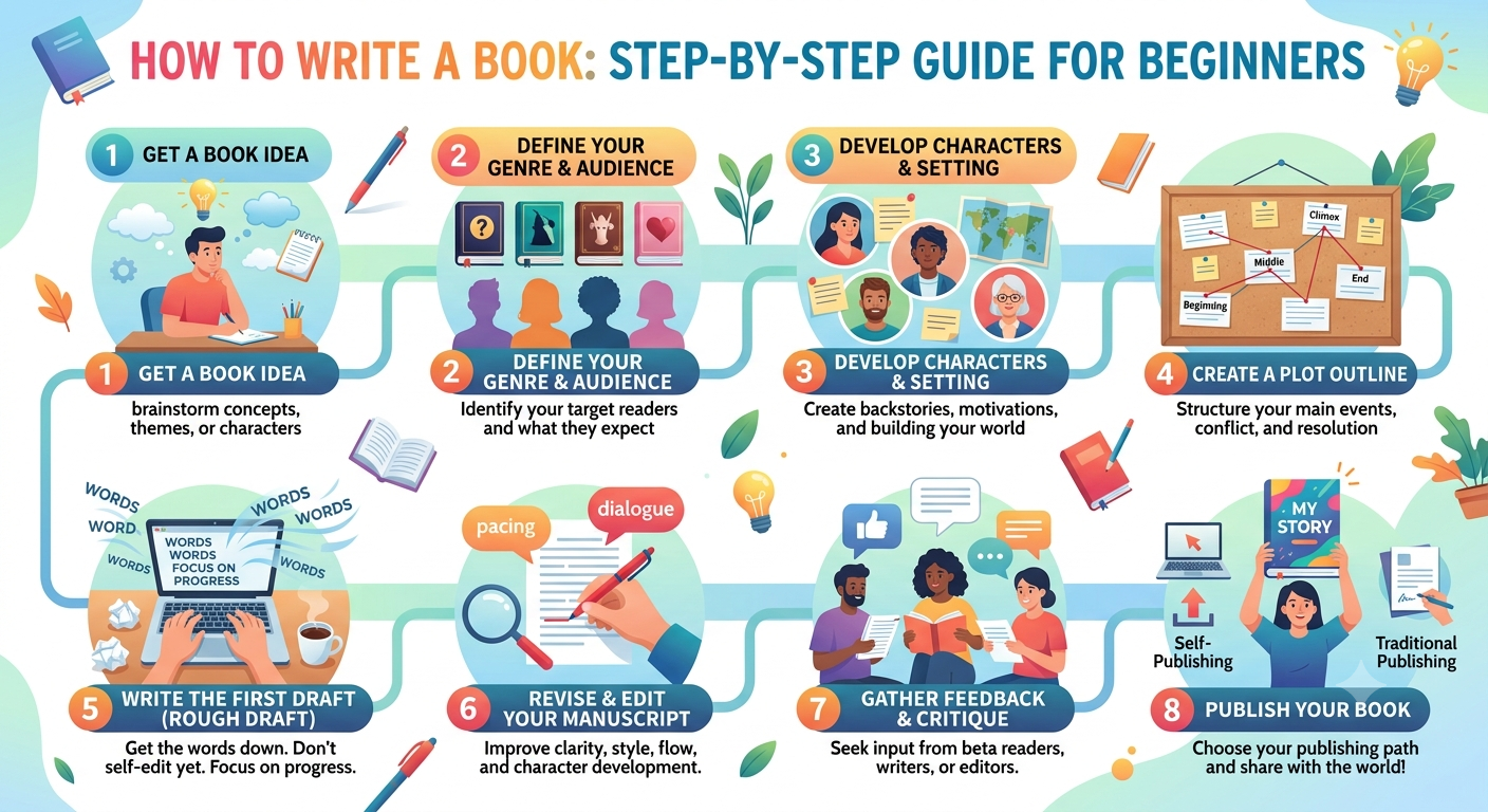 How to Write a Book: Step-by-Step Guide for Beginners. create image
