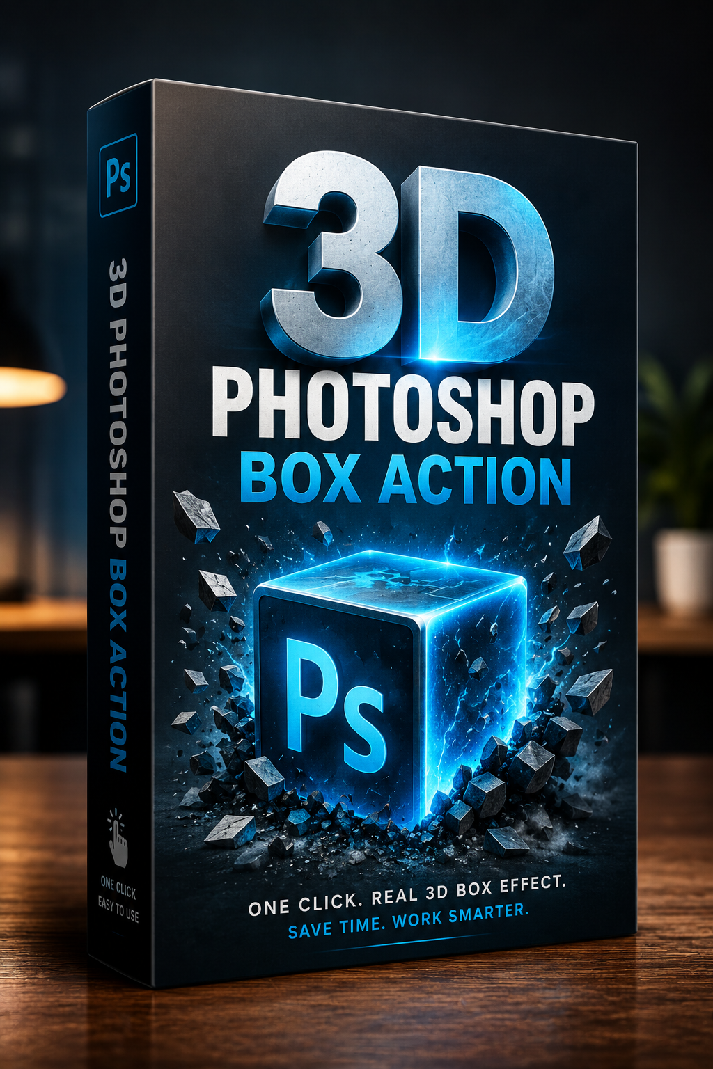 3D Photoshop Box Action