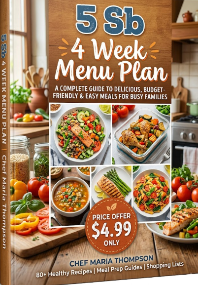 5 Sb 4 Week Menu Plan
