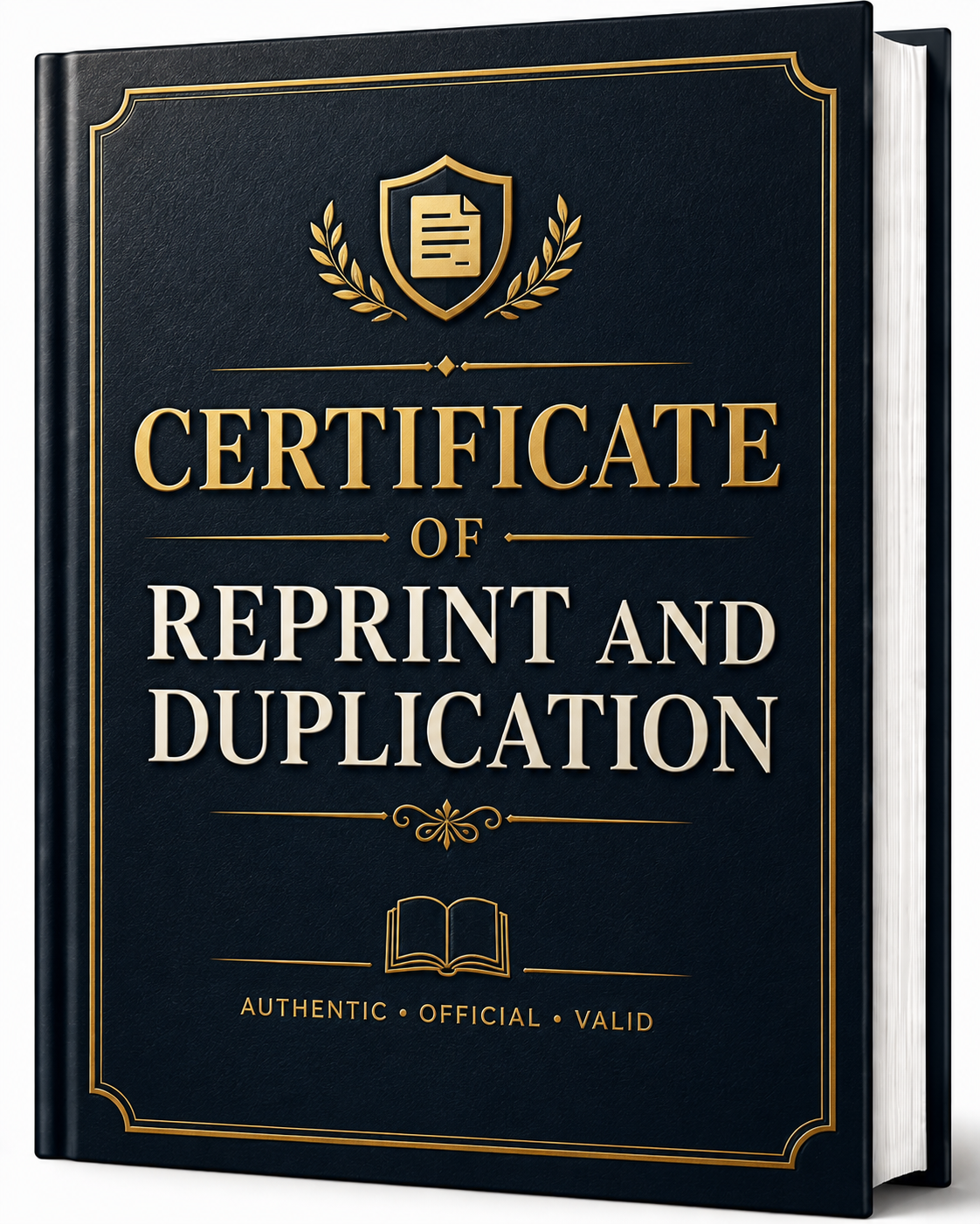 Certificate Of Reprint And Duplication