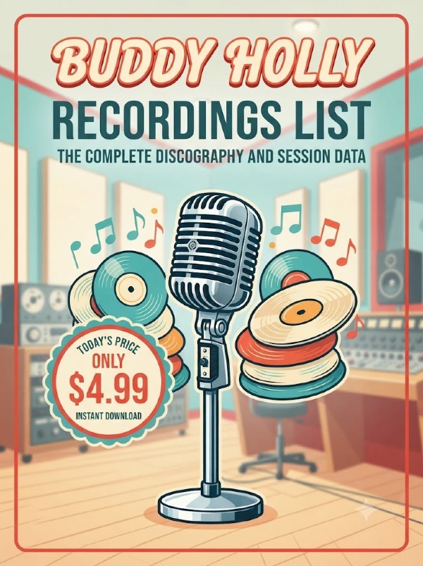 Buddy Holly Recordings List