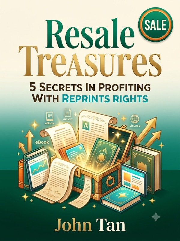 Resale Treasures 5 Secrets In Profiting With Reprints Rights : John Tan