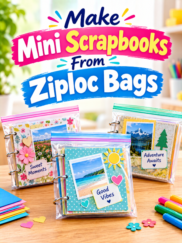 Make Mini Scrapbooks From Ziploc Bags