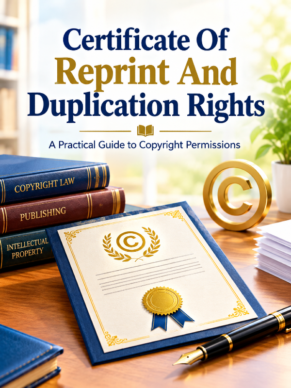 Certificate Of Reprint And Duplication Rights