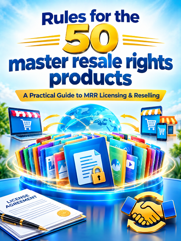 Rules for the 50 master resale rights products