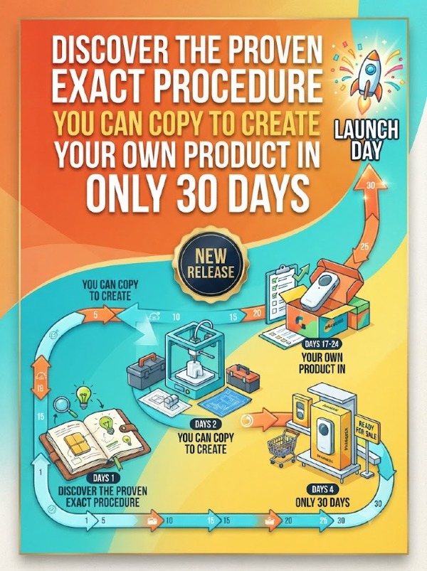 Discover The Proven Exact Procedure You Can Copy To Create Your Own Product In Only 30 Days