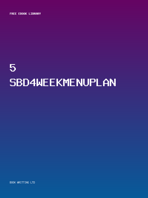 5 Sbd4Weekmenuplan
