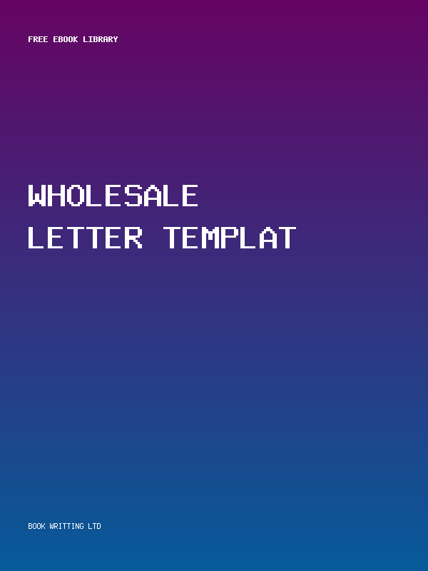 Wholesale Letter Templat