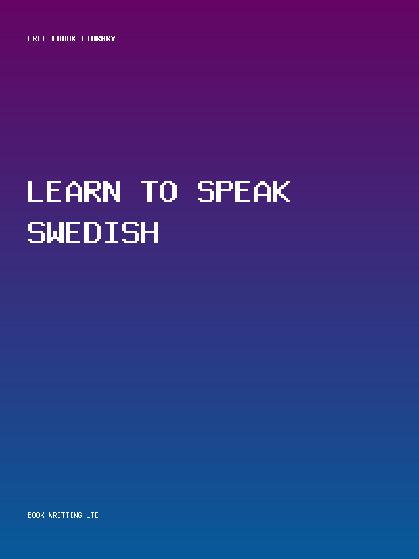 Learn To Speak Swedish