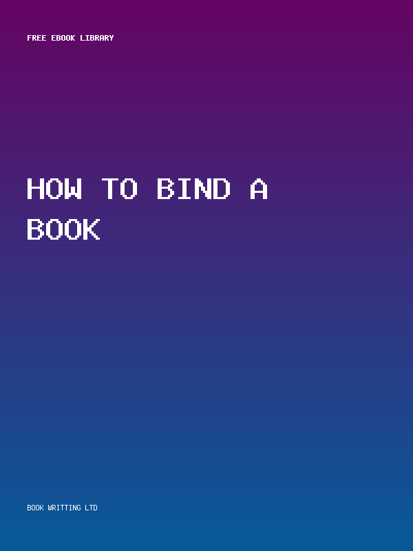 How To Bind A Book