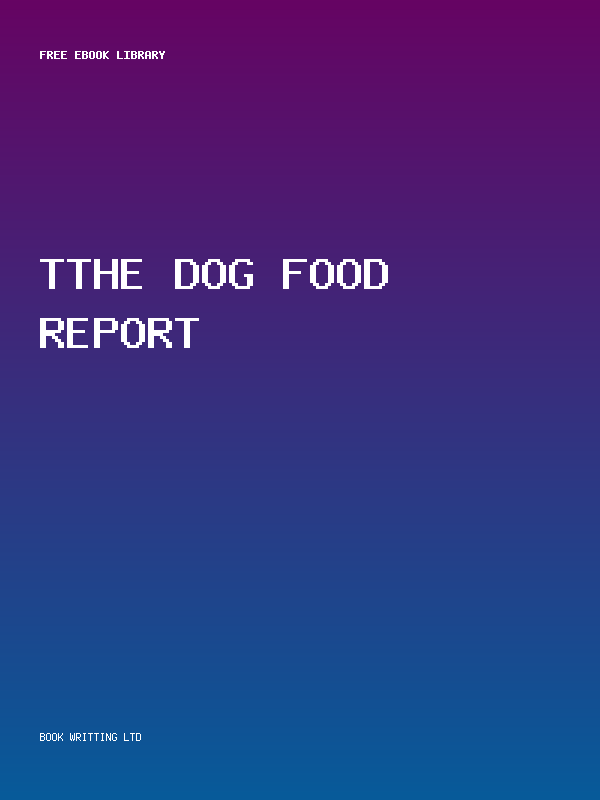 Tthe Dog Food Report