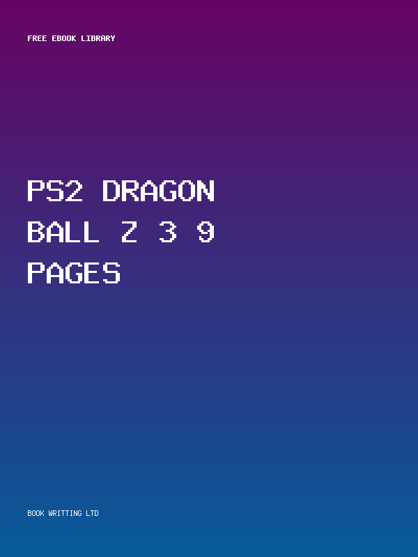 Ps2 Dragon Ball Z 3 9 Pages